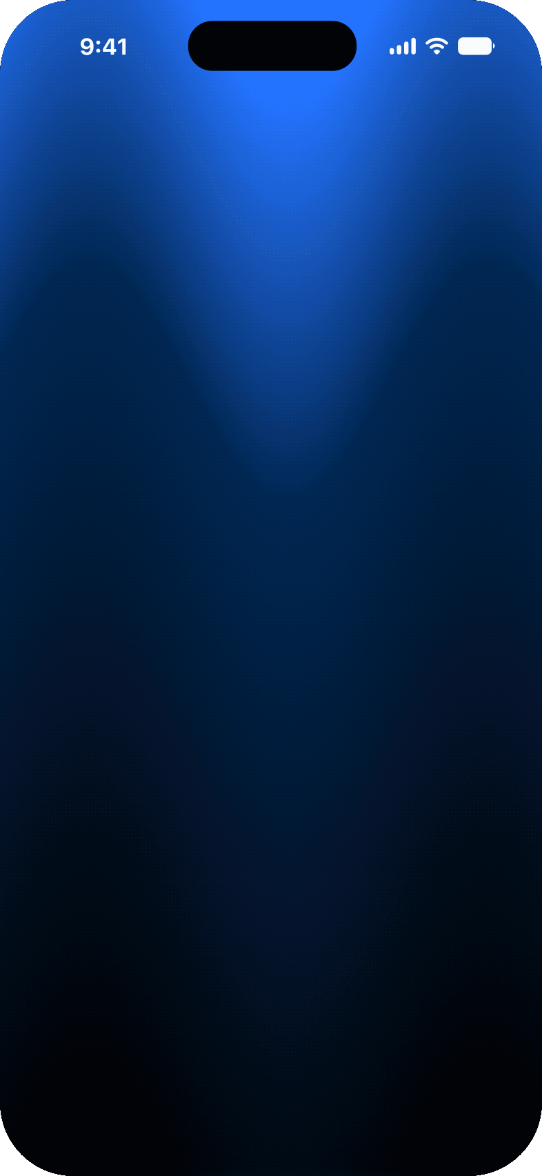 Animated blue RC Drivers onboarding screen
